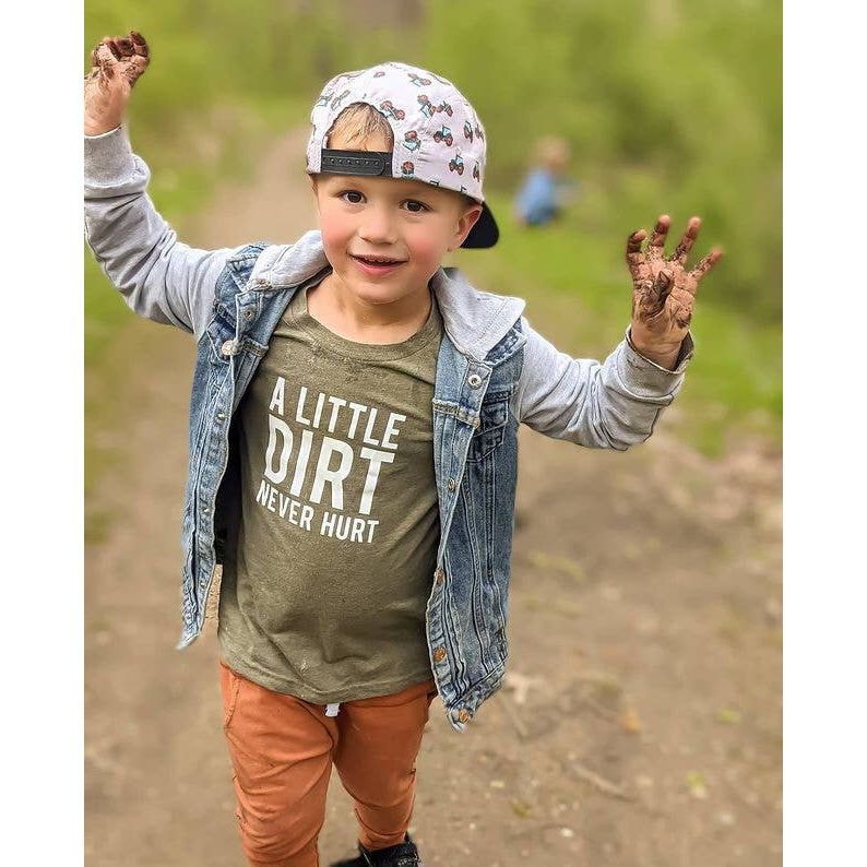 A Little Dirt Never Hurt T shirt | Kids Graphic Tee | Summer 2024