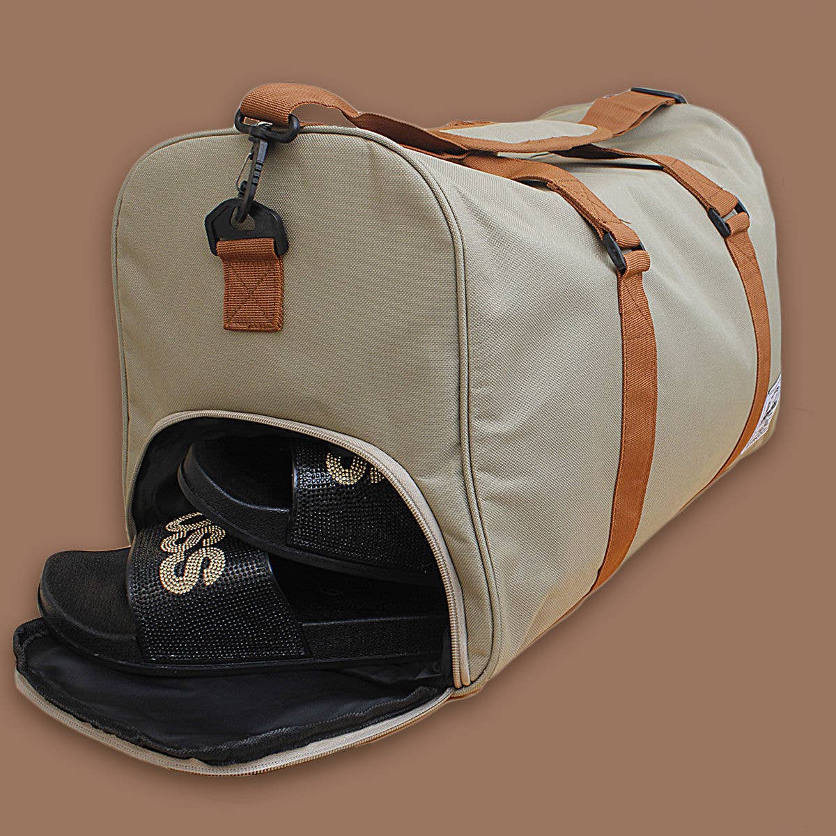 Light Brown Herschel Duffel Travel Bag