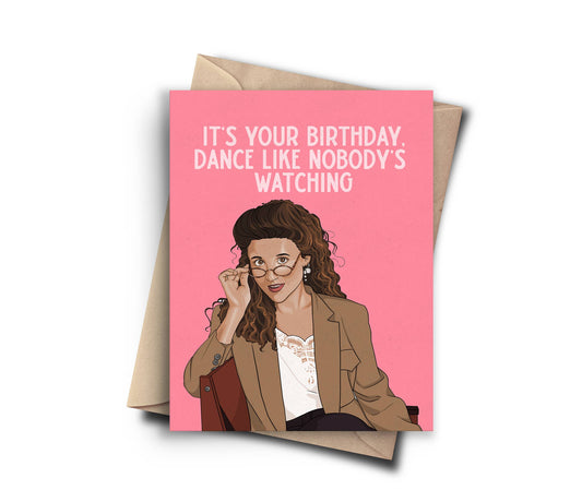 Funny Seinfeld Birthday Card - Elaine Pop Culture Card