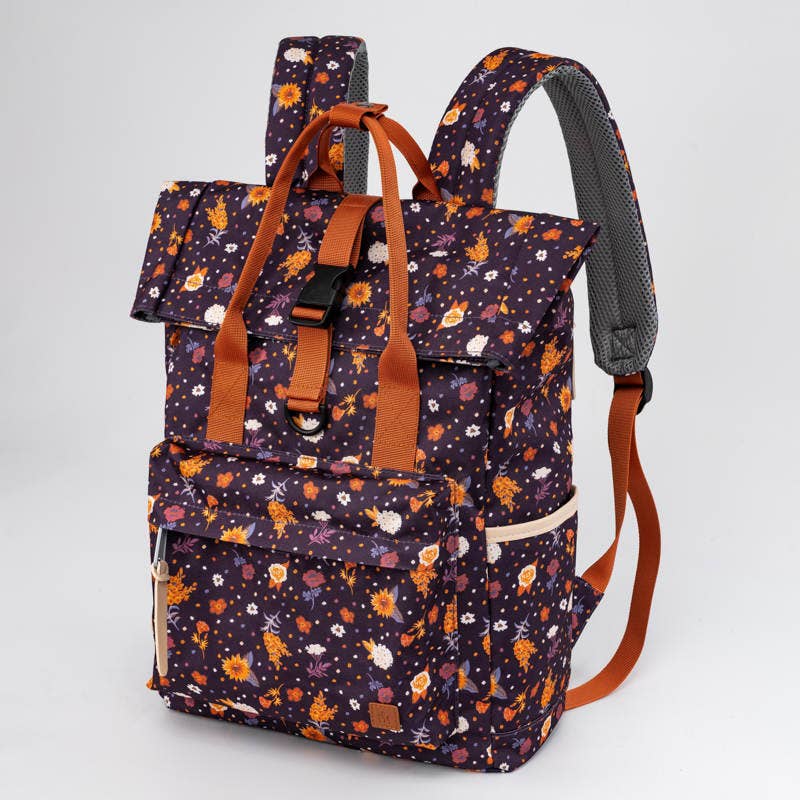 Adventure Backpack - Plum Floral