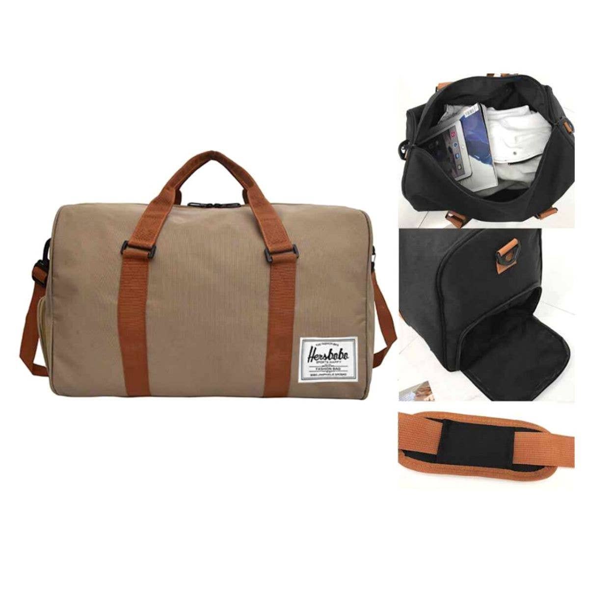 Light Brown Herschel Duffel Travel Bag