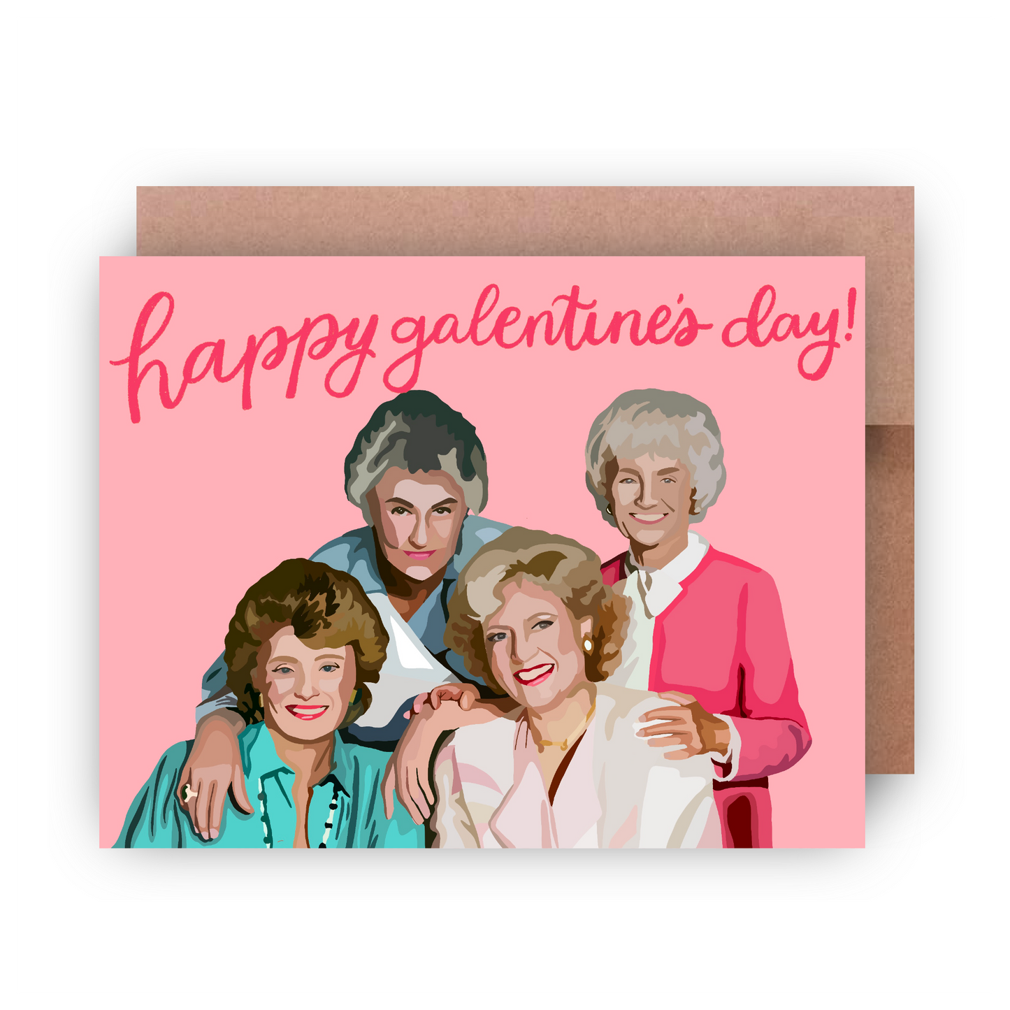 Golden Girls Galentine's Day A2 Greeting Card