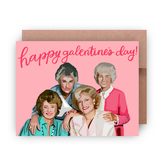 Golden Girls Galentine's Day A2 Greeting Card