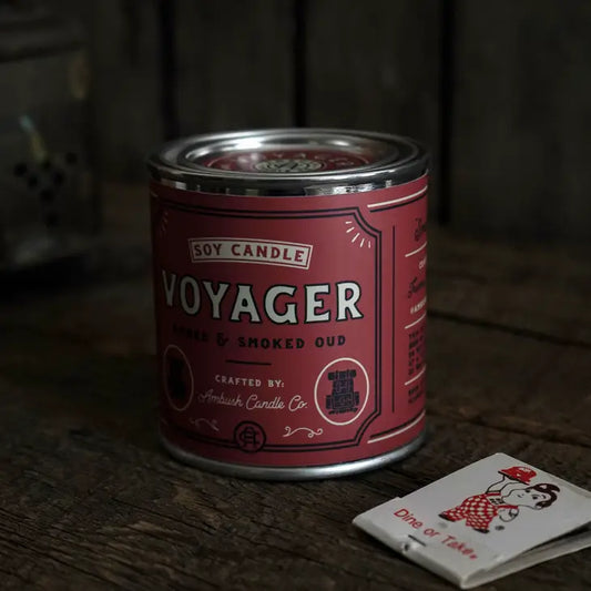 Voyager | Amber + Smoked Oud 8oz Soy Candle