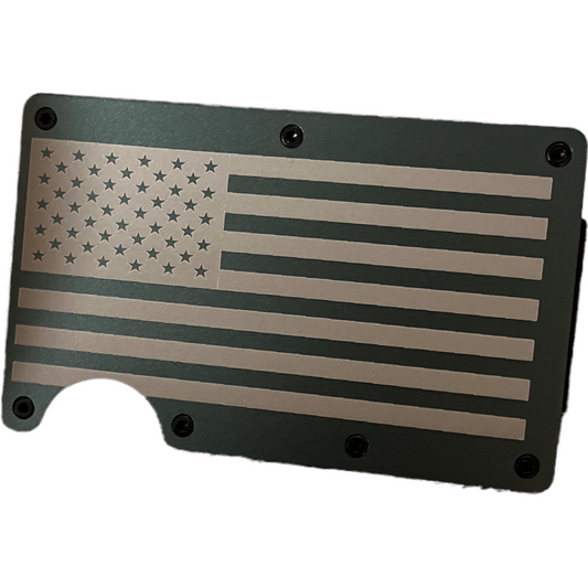 American Flag Metal Wallet